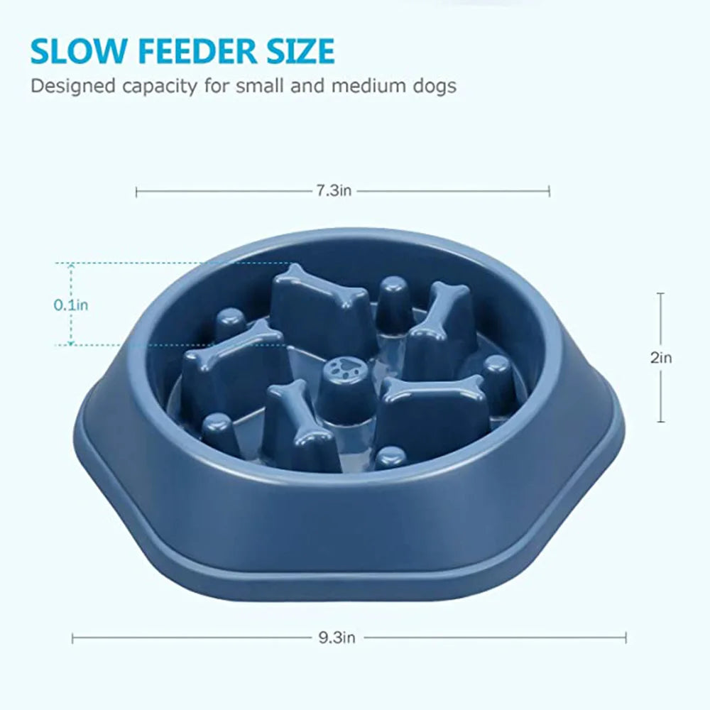 Pet Dog Anti-Gulping Food Bowl