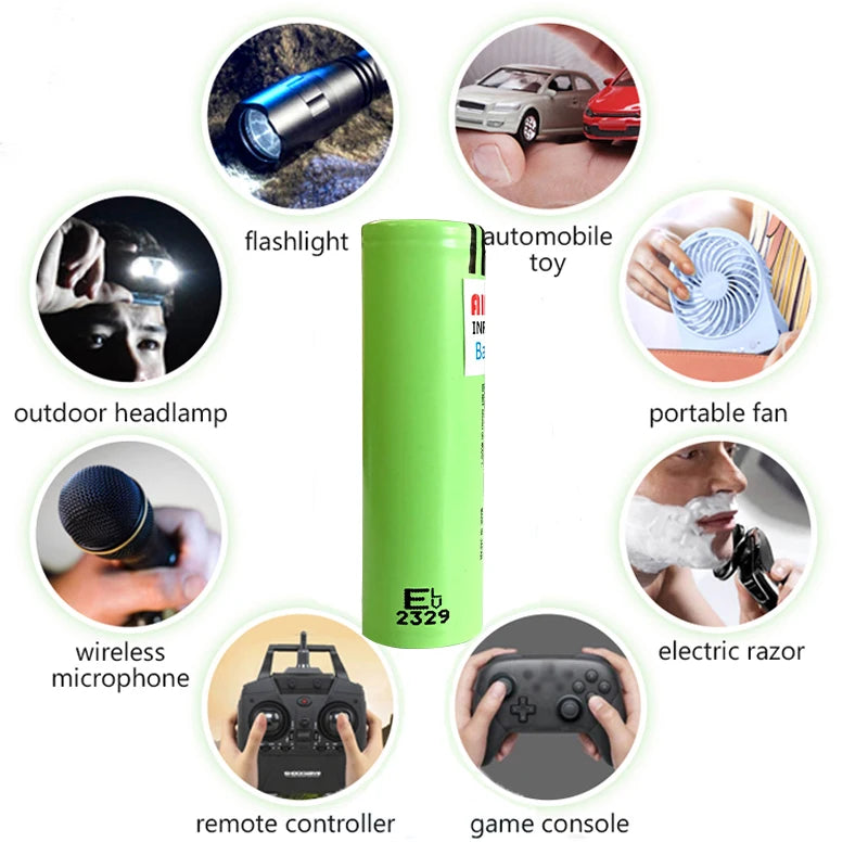 18650 3400mAh 3.7V NCR18650B Lithium Rechargeable Battery