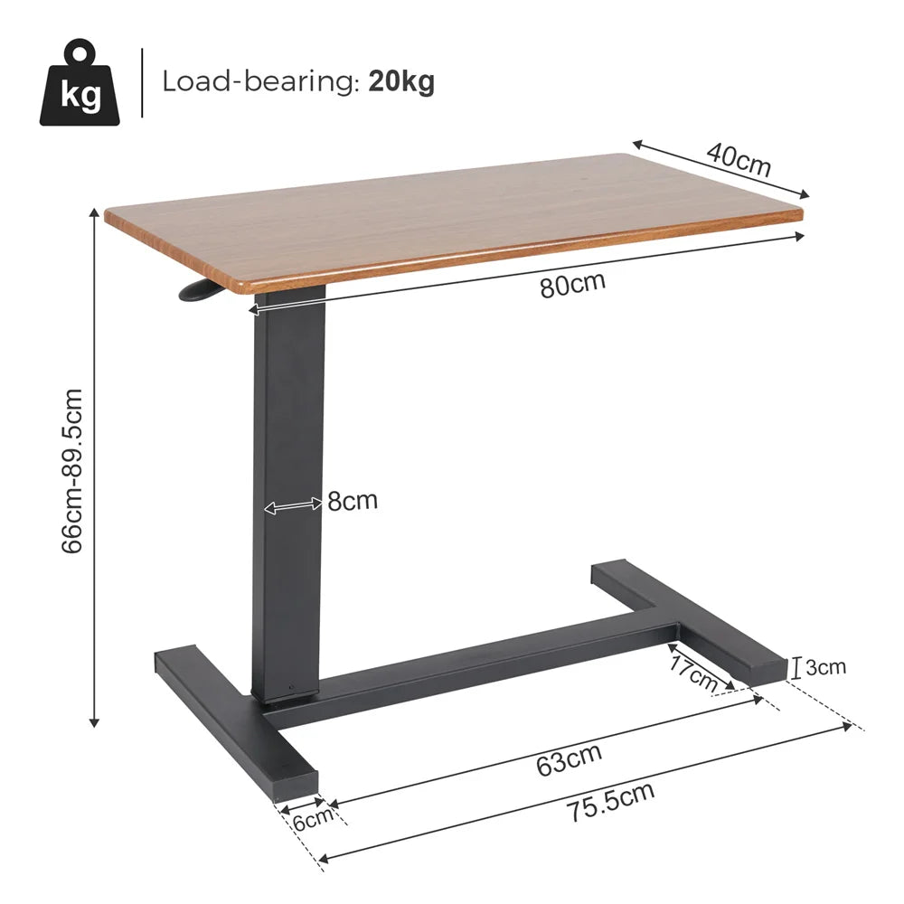 Large Rolling Overbed Laptop Desk
