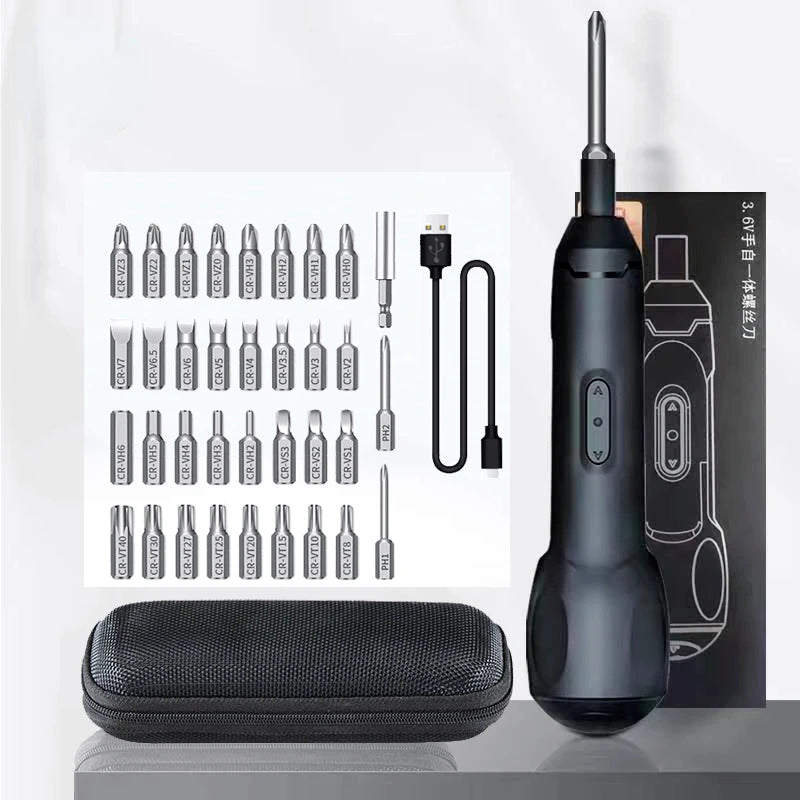 Electric Rechargeable Mini Screw Driver Bits Kit