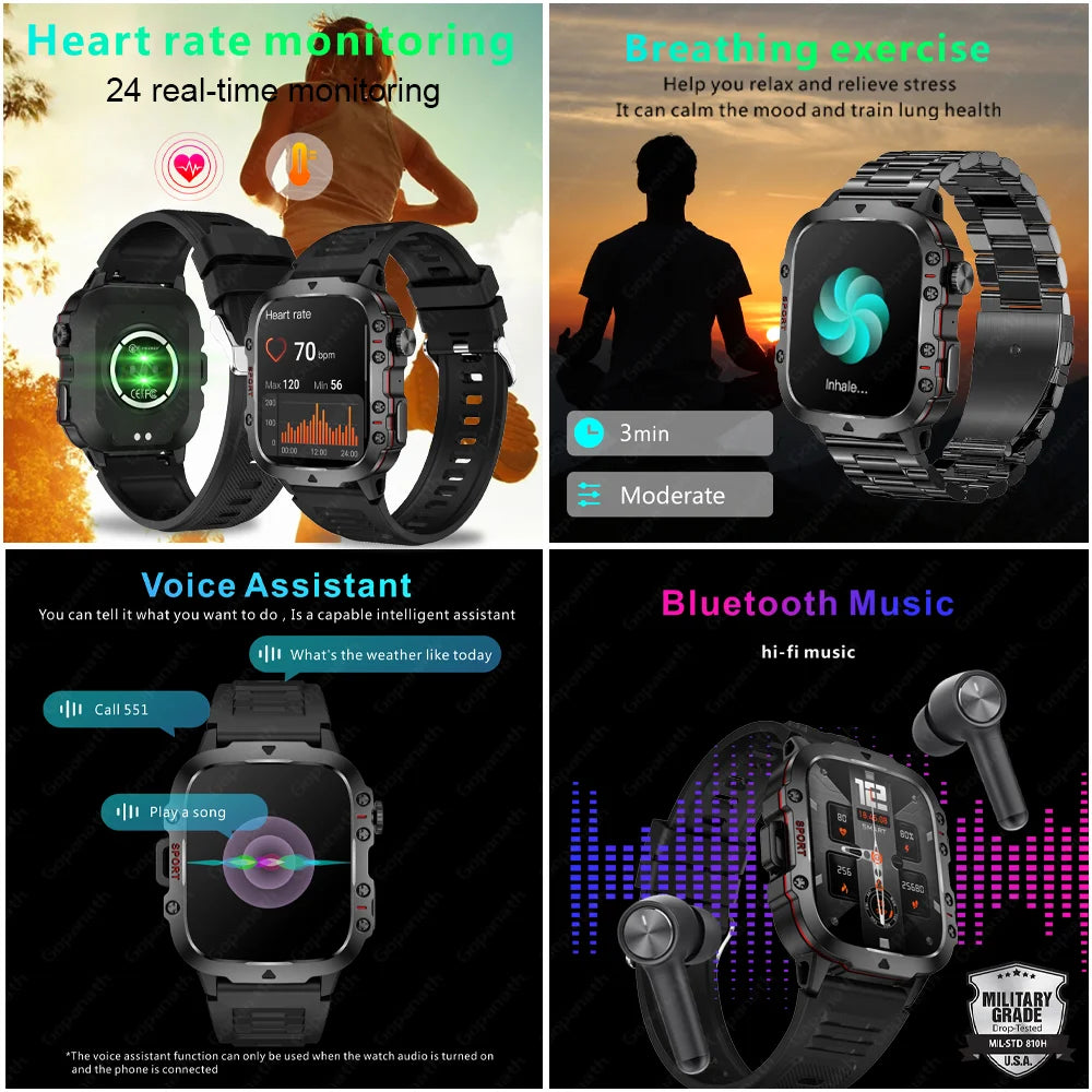 3ATM Waterproof Sport Fitness Smart Watch