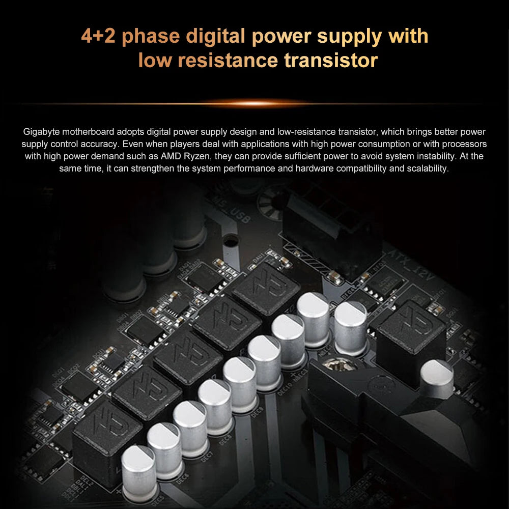 B450M DS3H V2 AMD B450 DDR4 Motherboard