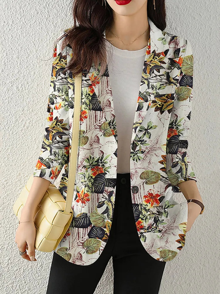 Women Long Sleeve Lapel Jackets