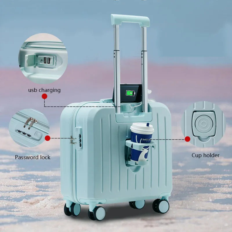 Multifunctional Travel Password Trolley Luggage