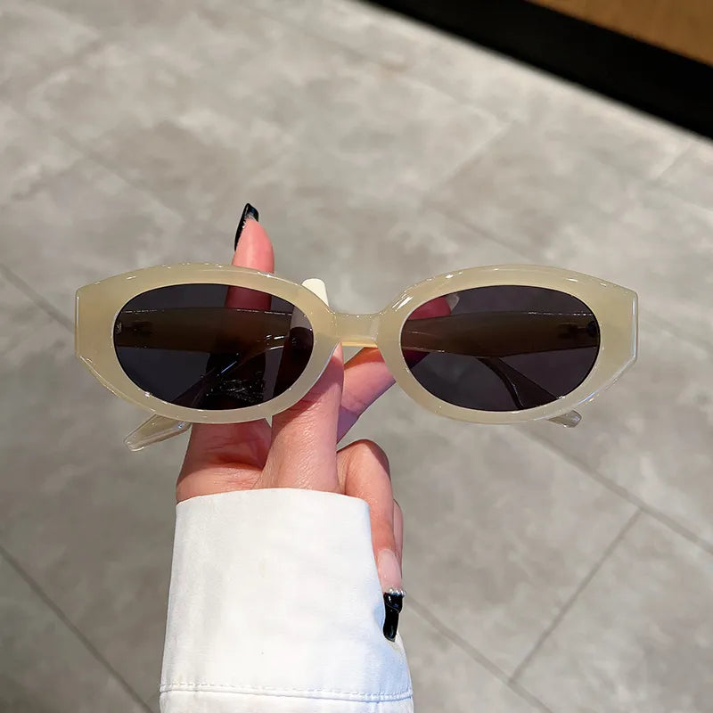 Women Fashion Vintage Oval Sunglasses