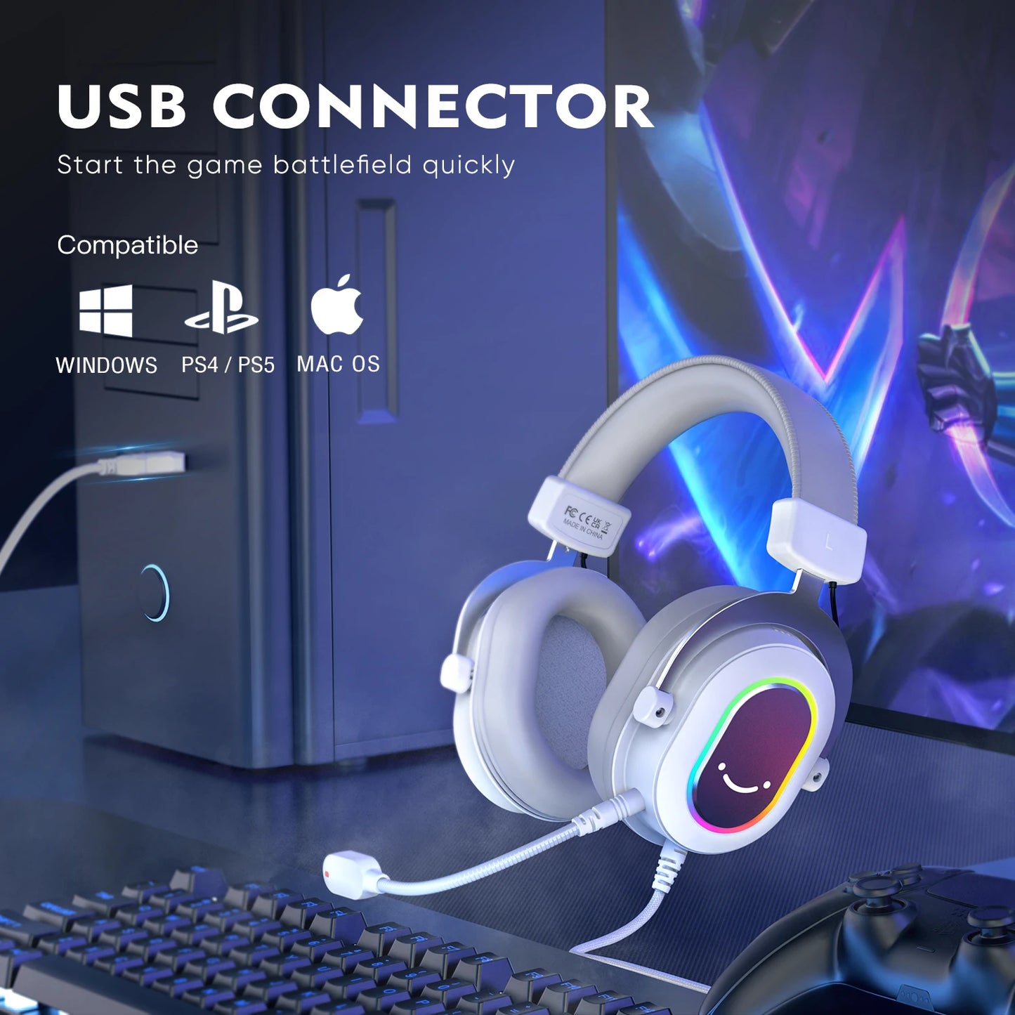 Gaming Headset with LED Ligh