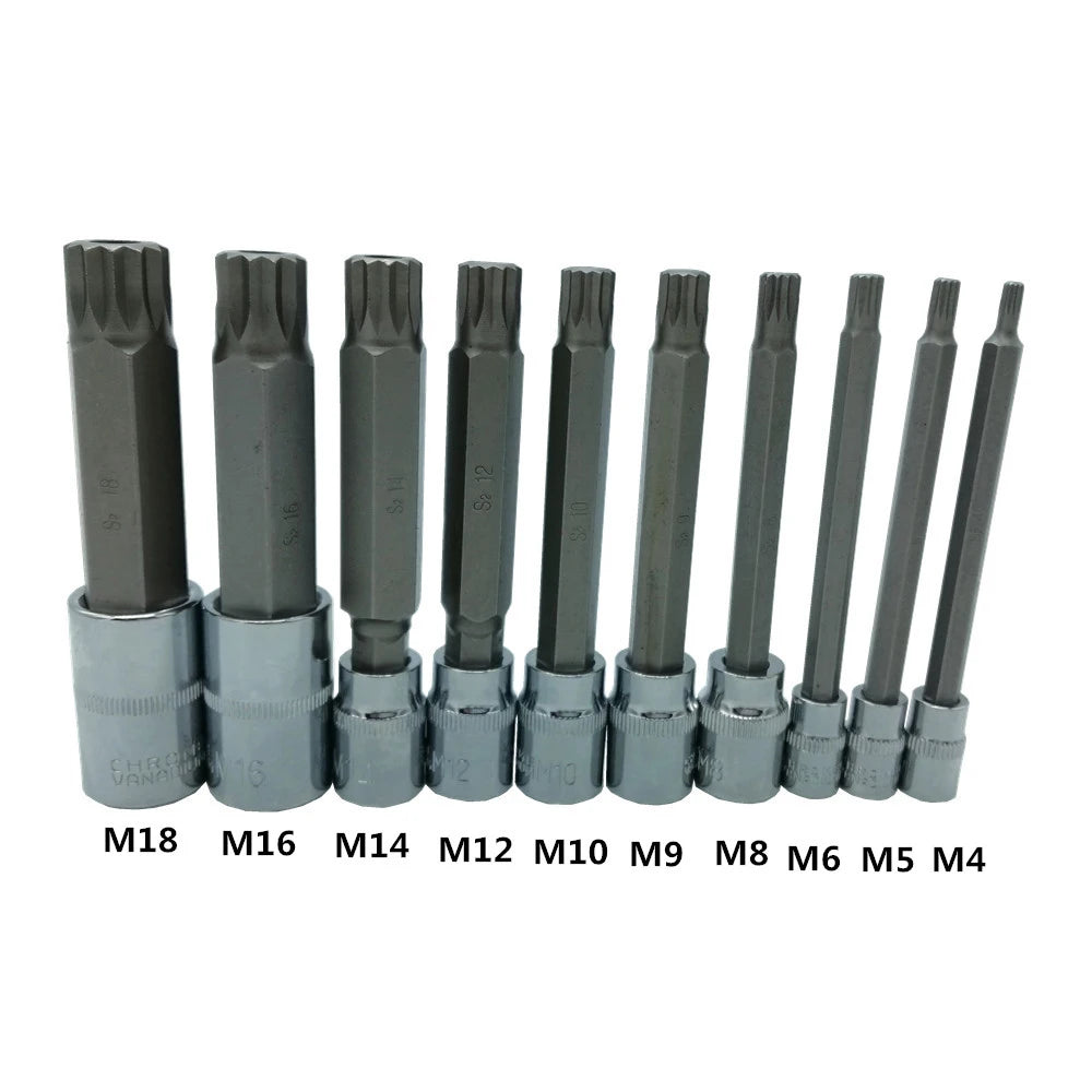 Square Spline Bit Socket Set