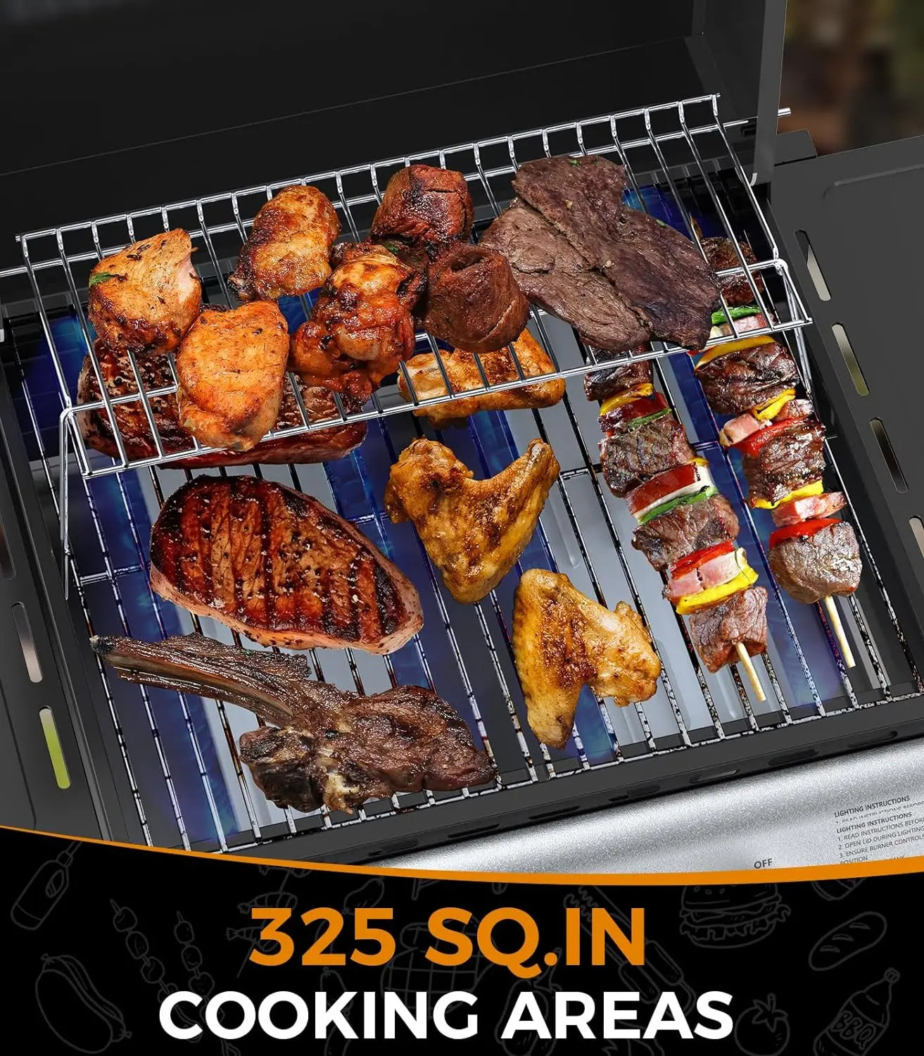 2 Burner BBQ Propane Gas Grill
