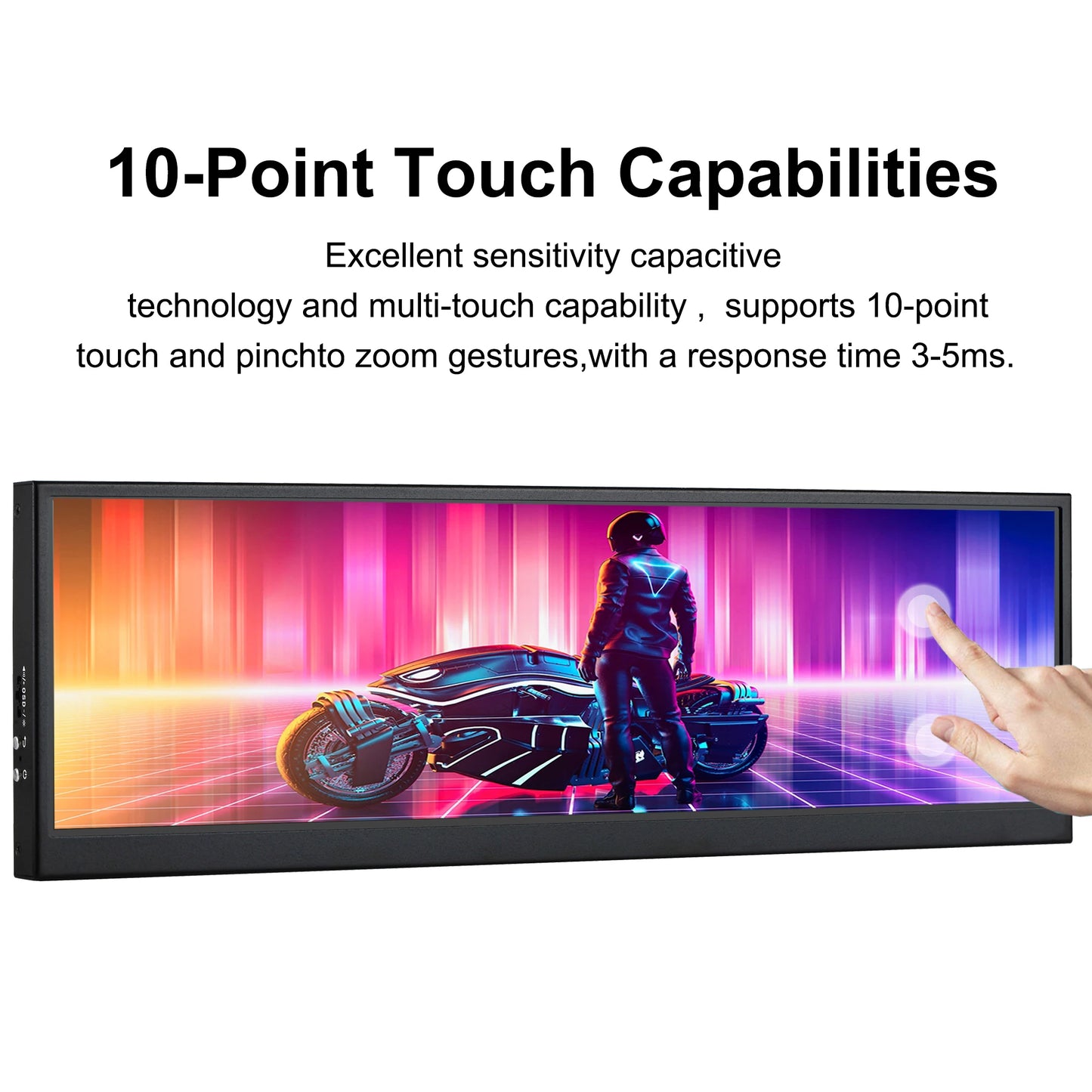 12.6 Inch Long Strip Display Touch Monitor