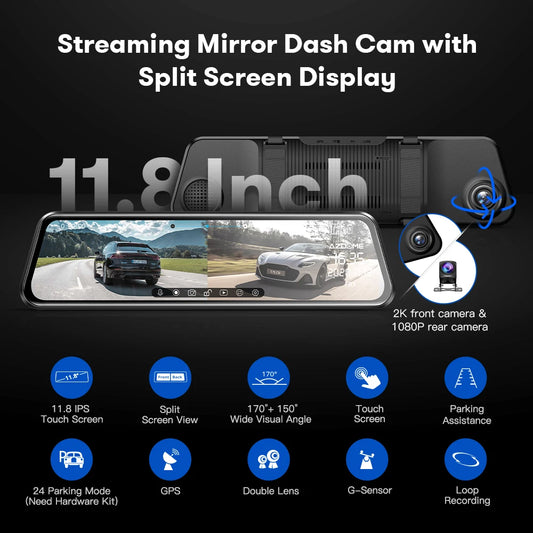PG17 Front and Rear Dual Dash Cam
