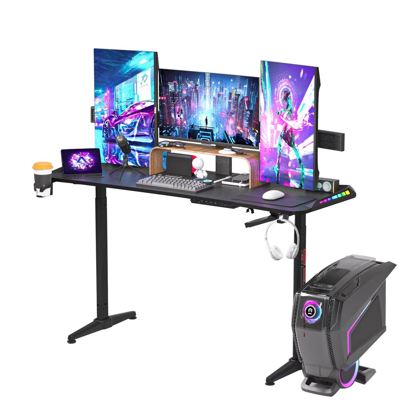 Height Adjustable Gaming Desk