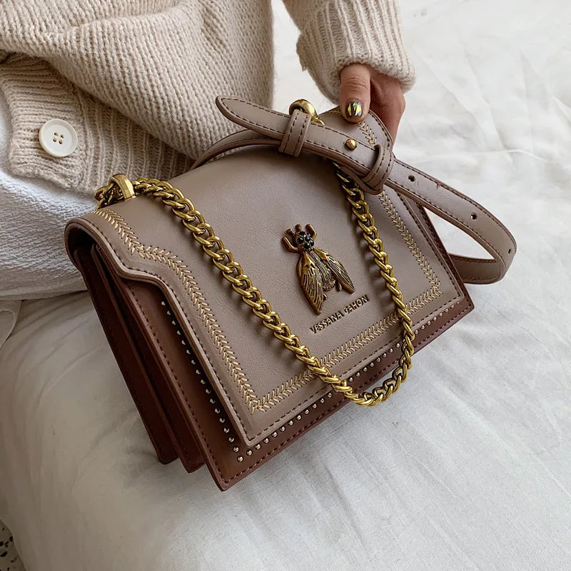 Women Retro Bee Handbag