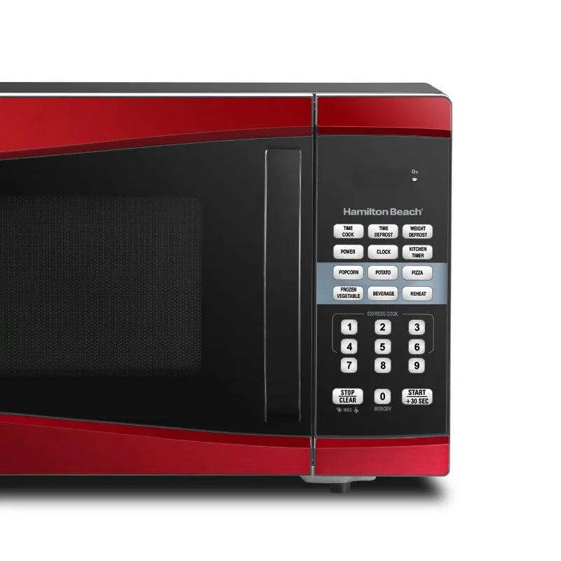 0.9 Cu. ft. 900W Red Microwave oven