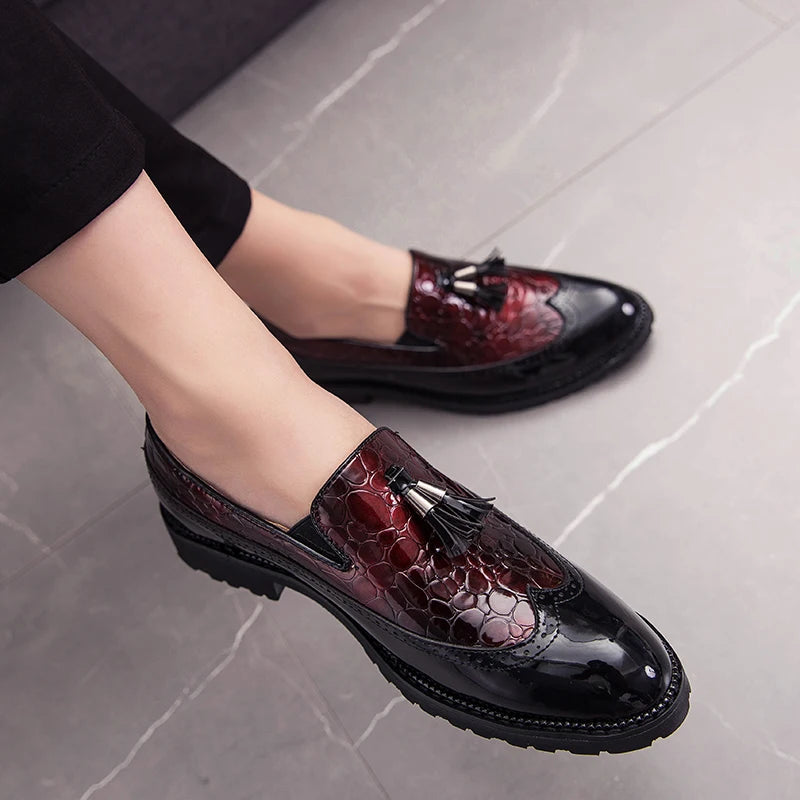 Men Casual Breathable Leather Loafers Shoes
