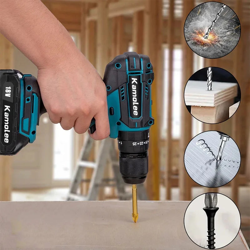 10mm/13mm Brushed Cordless Electric Impact Drill