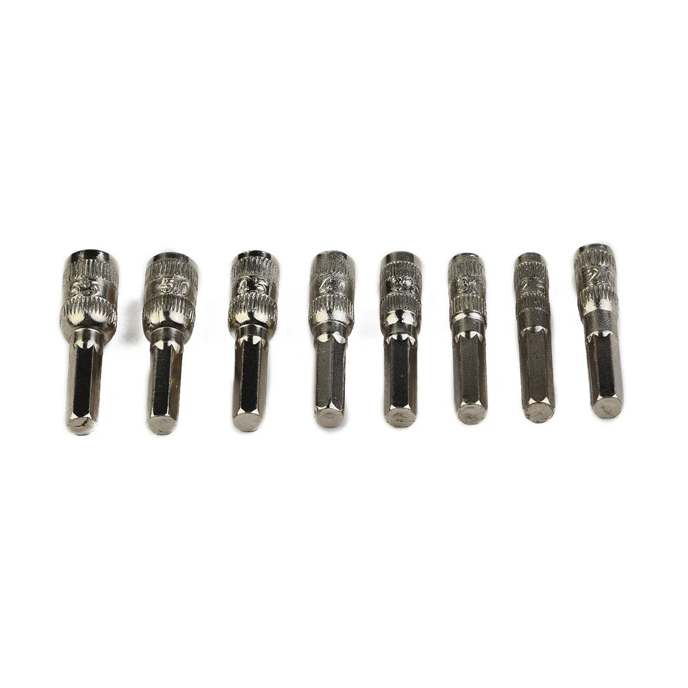 8pcs 6 Point H4 Hex Socket Screwdriver Bit Set