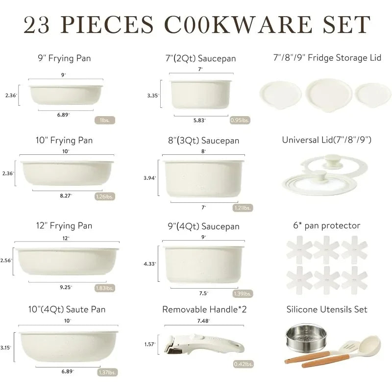 23pcs Pots and Pans Set