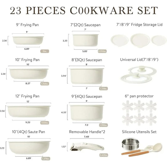 23pcs Pots and Pans Set