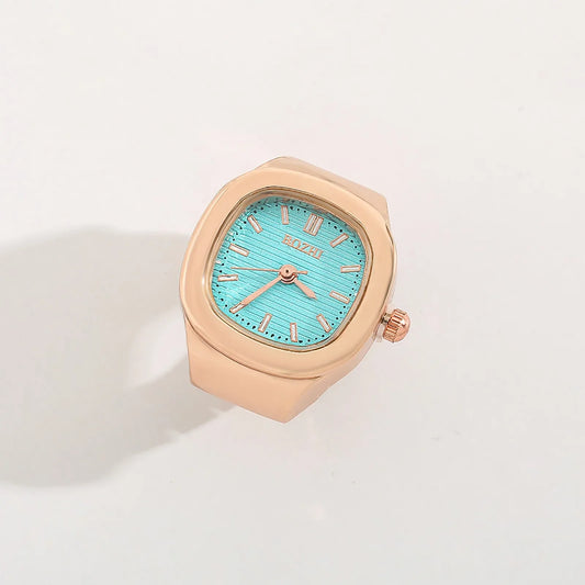Creative finger ring watch mini quartz watch adjustable time watch ring simple stylish punk watch ring personalized mini clock