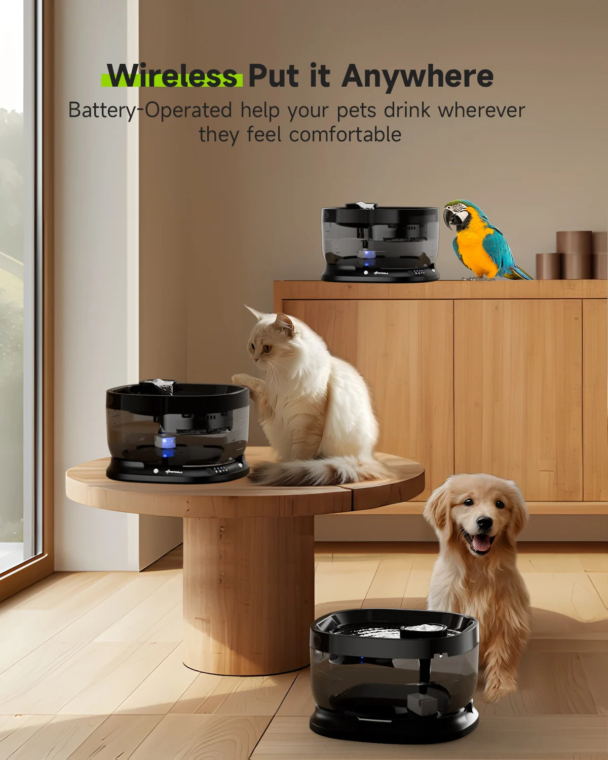 7L Wireless Water Fountain Auto Sensor