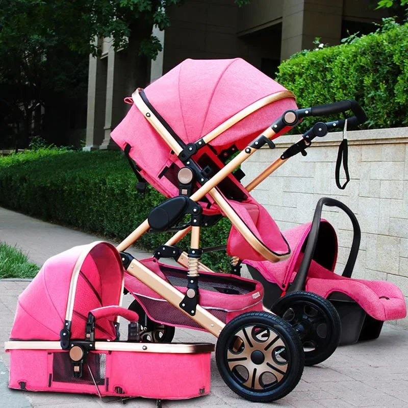 High Landscape Baby Stroller With Car Seat