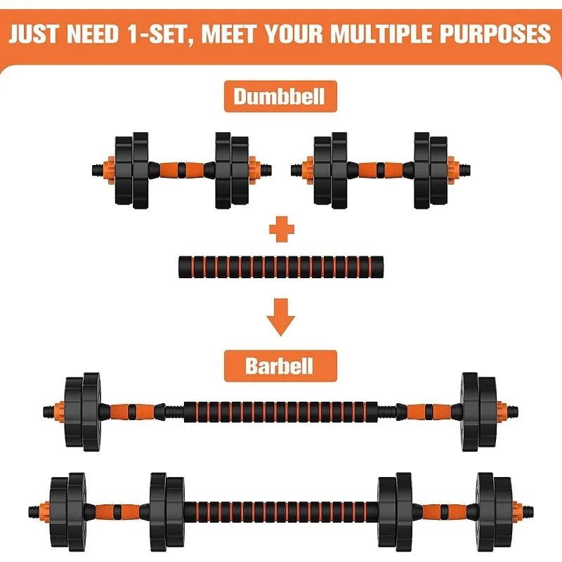 Adjustable Weights Barbell Dumbbells Set