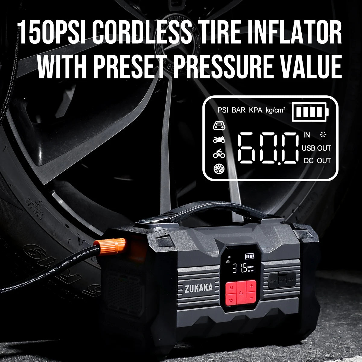 4000A Jump Starter with Air Compressor Power Bank