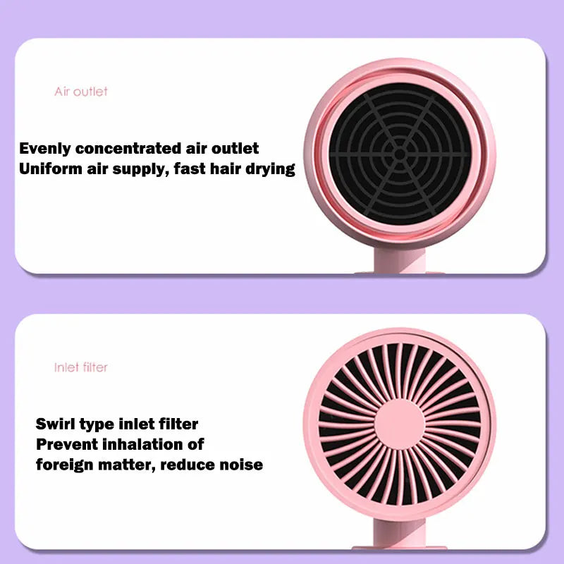 750W Mini Folding Hairdryer