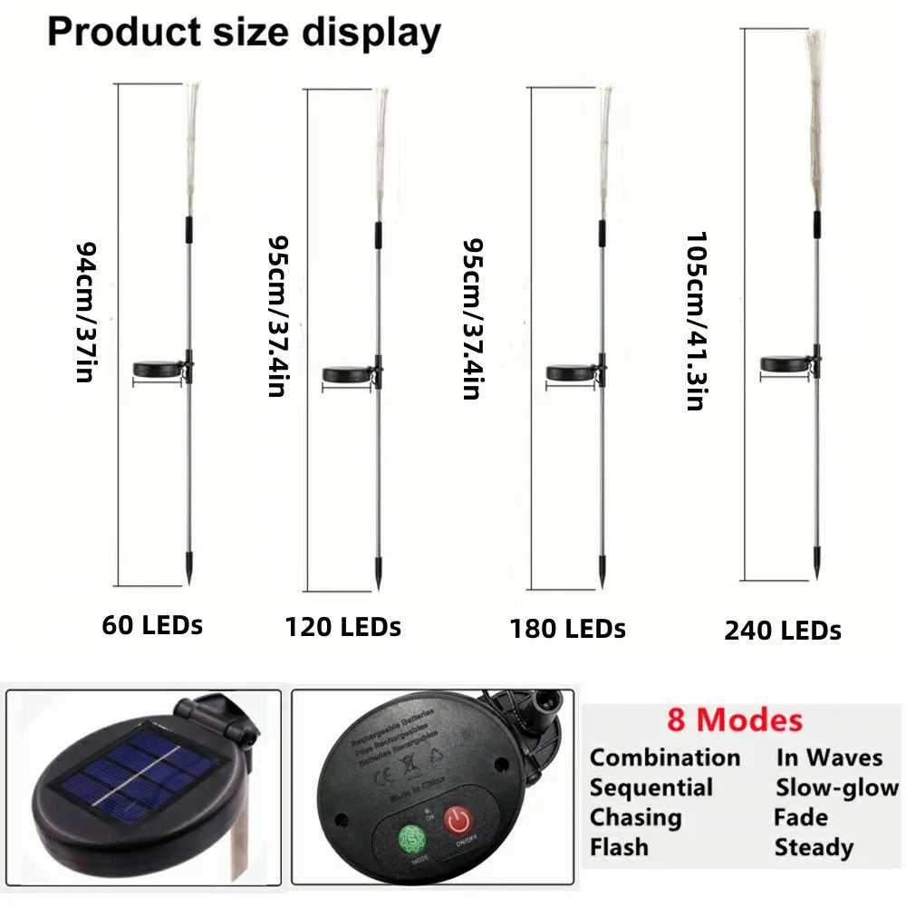LED Solar Firework Fairy Lights