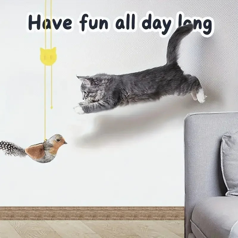 Interactive Touch-Activated Flapping Bird Cat Toy