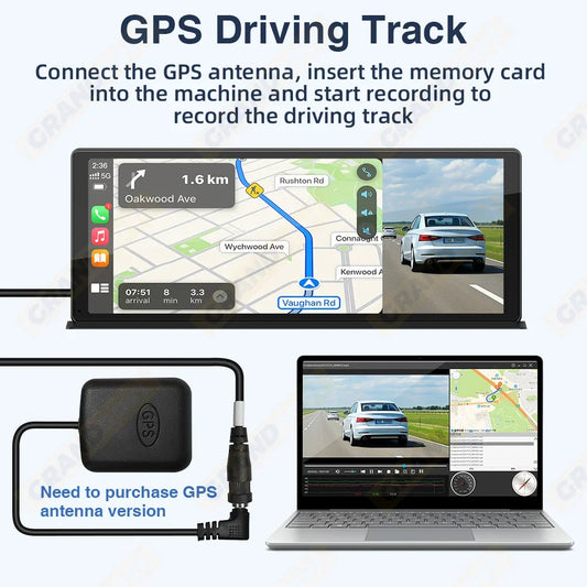 11.3 inch Car DVR 4K Camera GPS Navigation