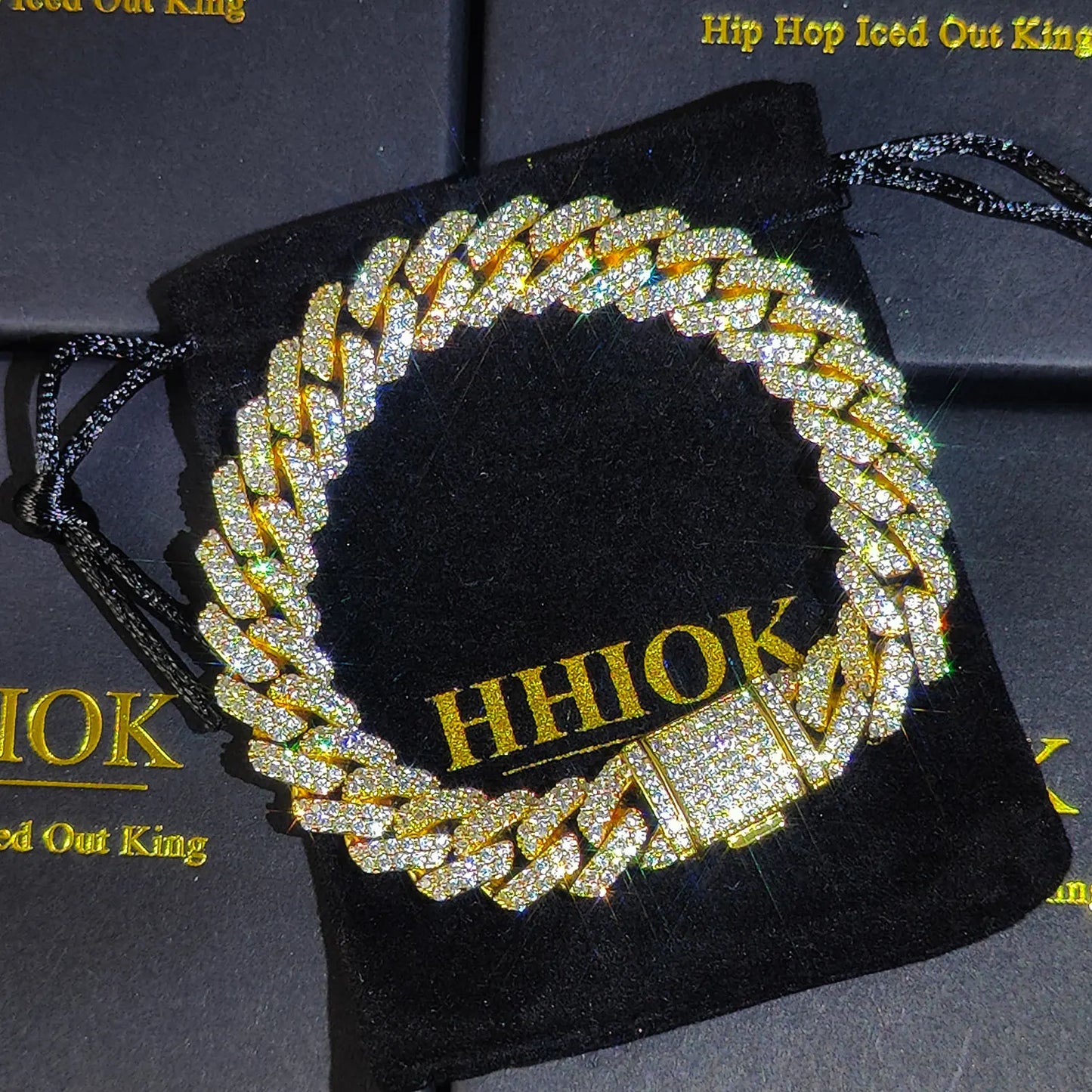 12mm Full Iced Out Diamond Cuban Link Bracelet