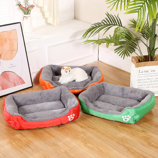 Pet Dog Square Plush Bed