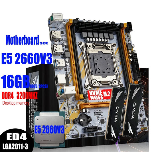 LGA2011-3 Xeon E5 2660 V3 CPU 16GB(2*8G)3200MHZ DDR4 Motherboard