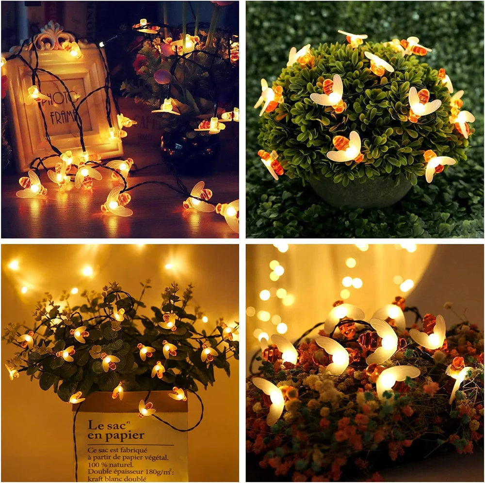 Garden Honeybee Solar String Light