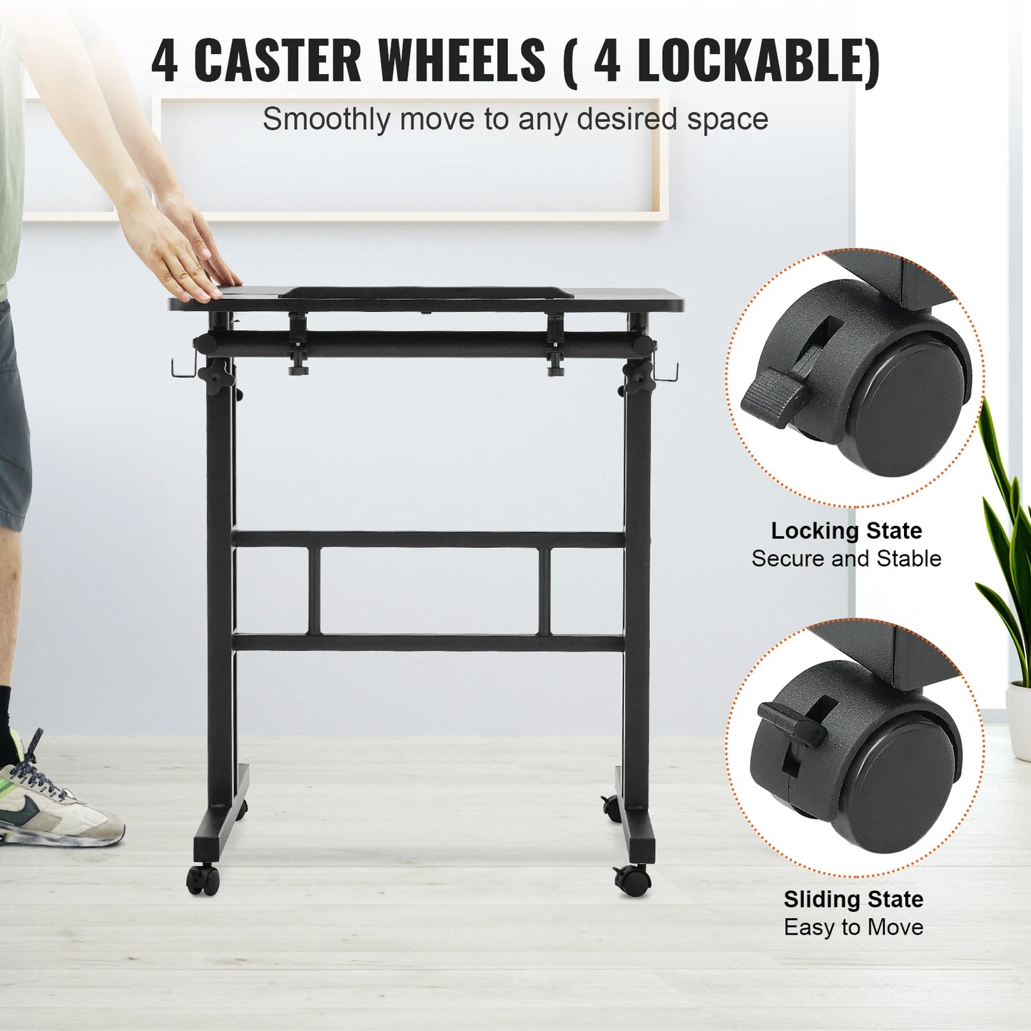 26.4"-44.9" Gas-Spring Height Adjustable Sit-Stand Desk