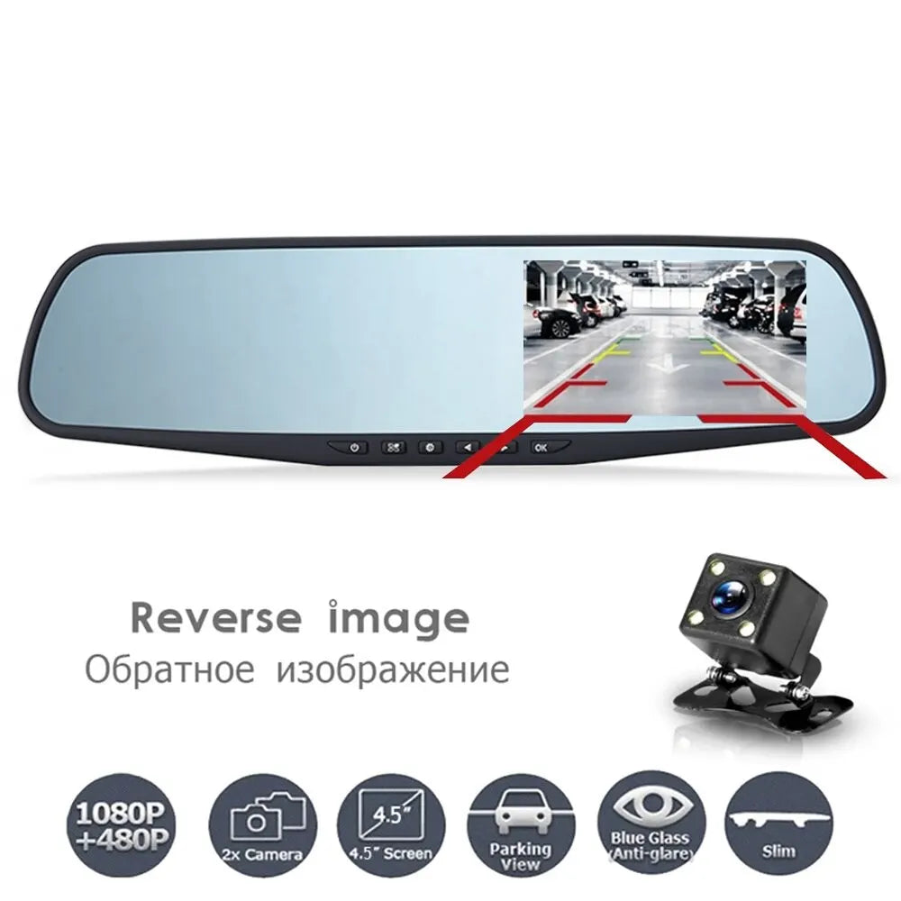 Rear View Mirror Recorder Dual Dash Cam