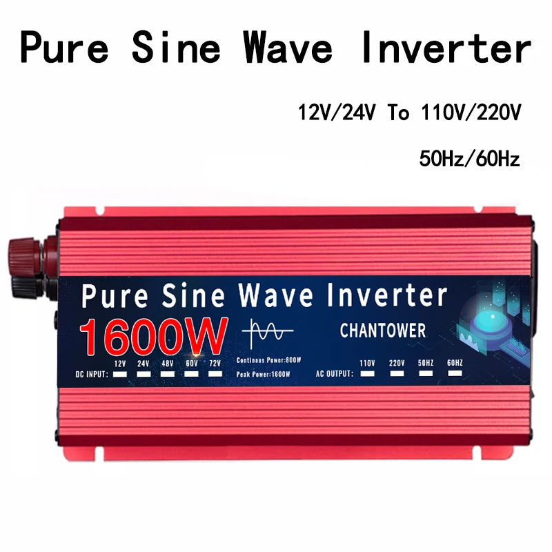 12v/24v To 110v/220v Pure Sine Wave Inverter