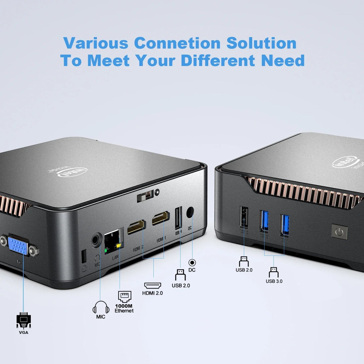 11 Pro Gaming Computer 4K 60Hz HDMI VGA Win 11 Minipc