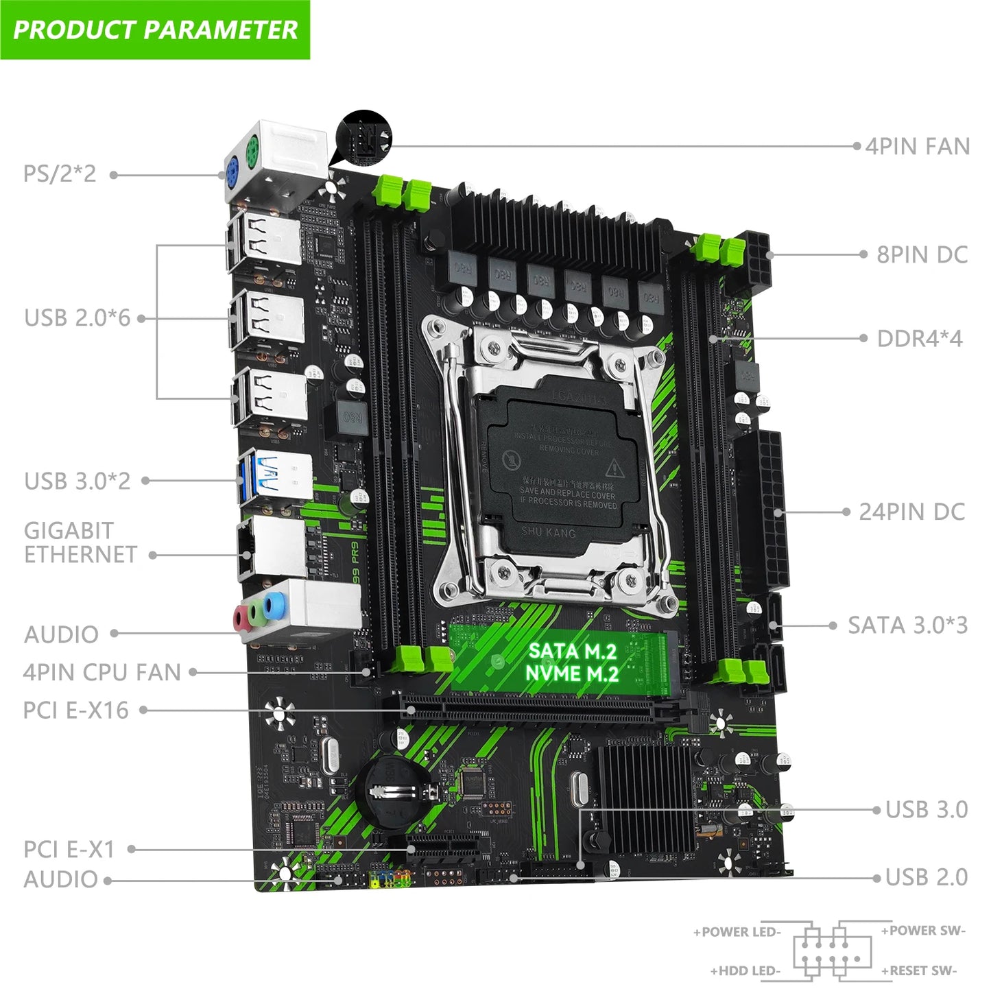 PR9 X99 Motherboard Set LGA 2011-3 Kit