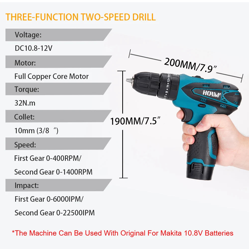 Electric Impact Drill 32N.m Multi Electric Screwdriver