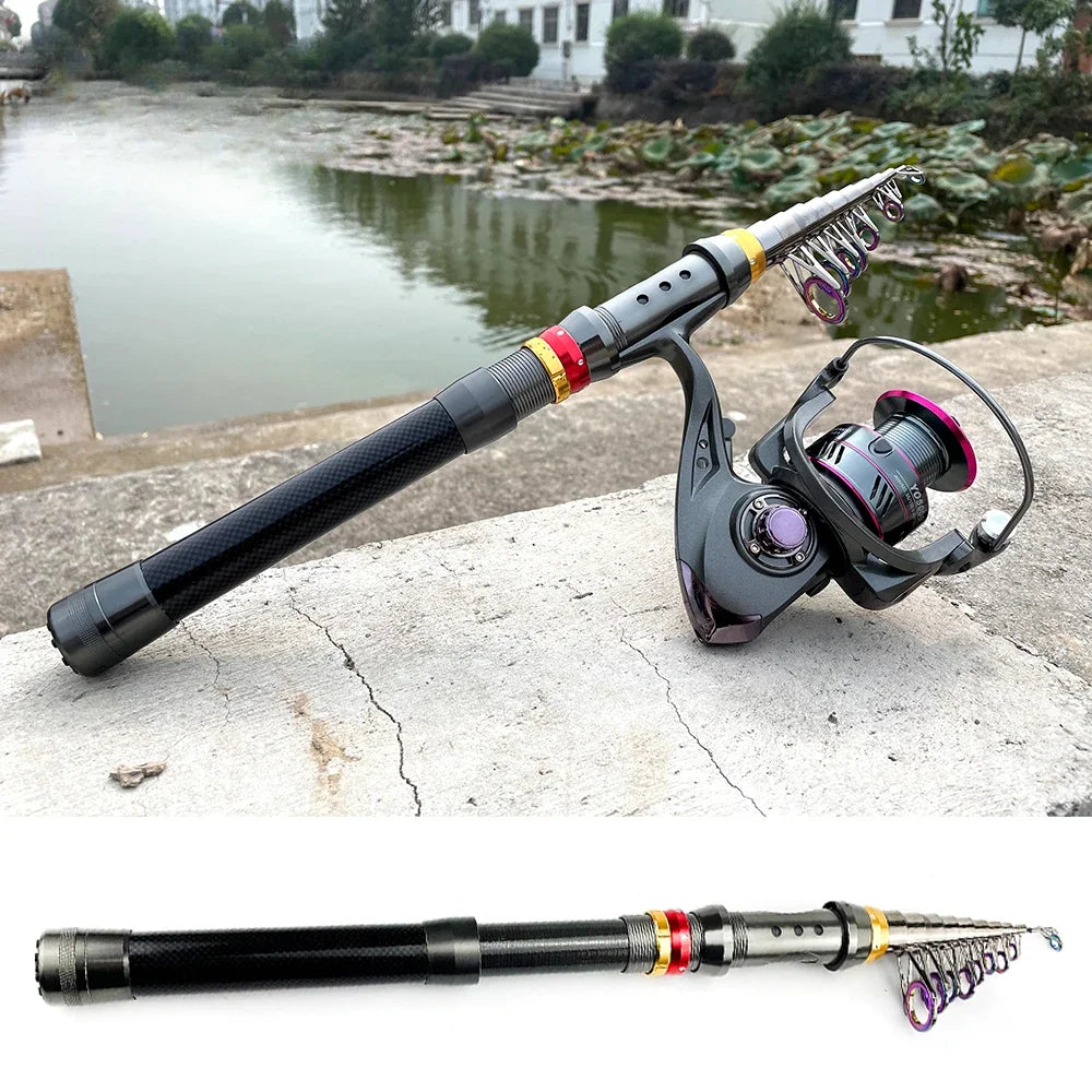 Telescopic Fishing Rod Combo Set
