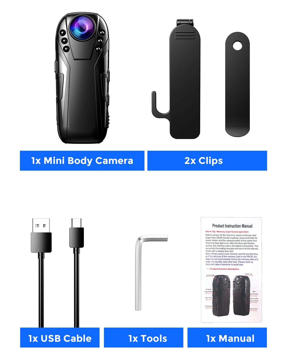 L02 Small Full HD 1080P Portable Body Camera