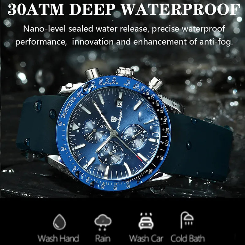 Men Waterproof Silicone Sport Watches