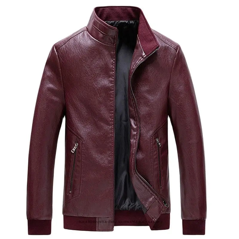 Men's PU Leather Motorcycle Jacket