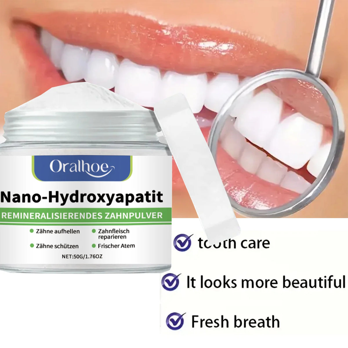 Whitening Tooth Powder with 10% Hydroxyapatite
