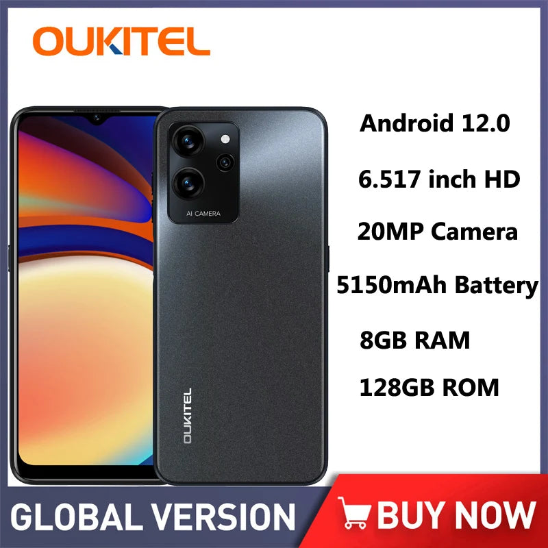 C32 Smartphone 6.52 Inch 8GB RAM 128GB ROM Mobile Phone