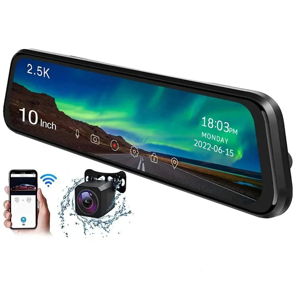 WIFI Car Rearview Mirror Recorder 2K Dash Cam