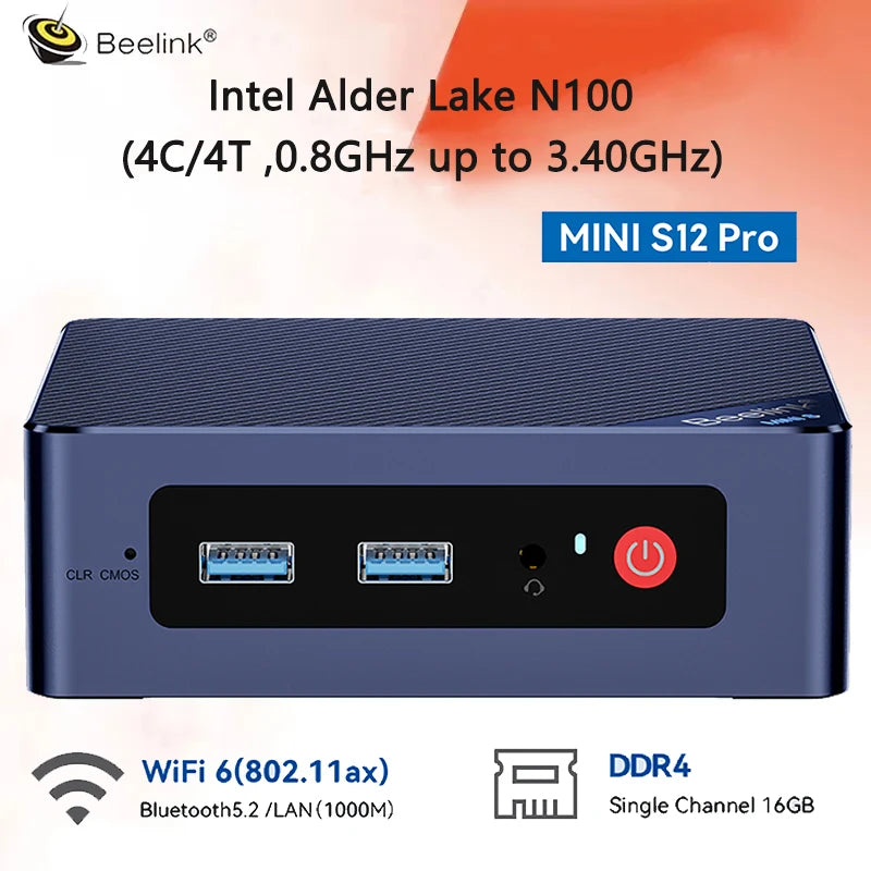 S Intel Celeron N5095 S12 Pro N95/N100 Mini PC
