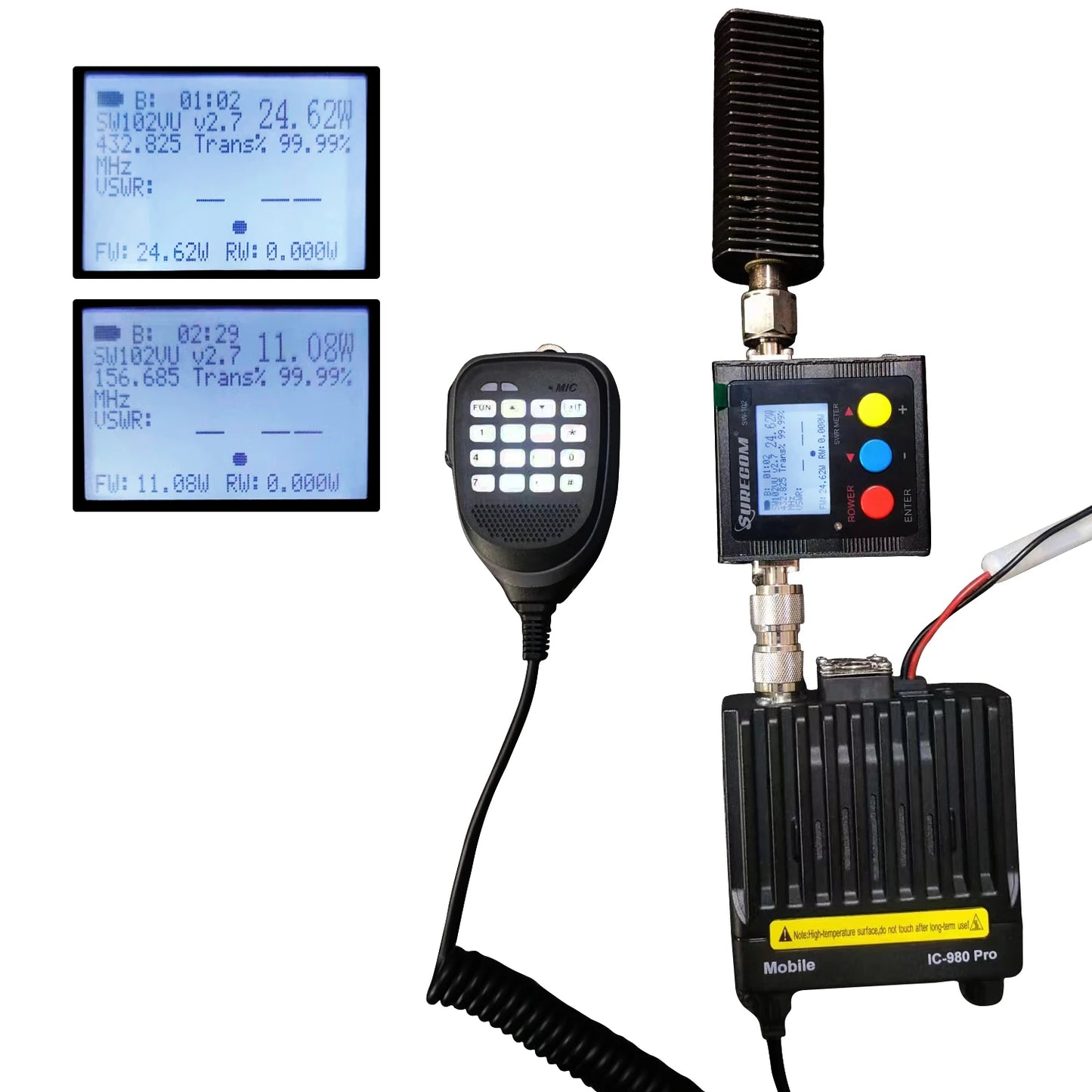 IC-980Pro VHF UHF Dual Band Dual Watch Walkie Talkie